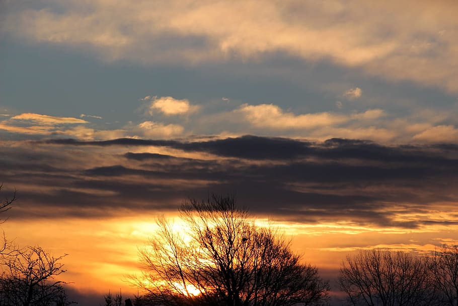 sunset, nature, eve, evening, cloud - sky, scenics - nature HD wallpaper