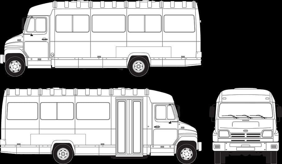 service, bus, van, truck, transport, graphic, graphical, mode of transportation HD wallpaper
