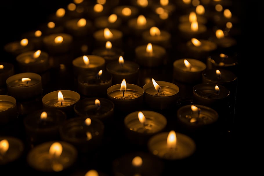 candles, prayer devotion, saints, all saints, church, christianity