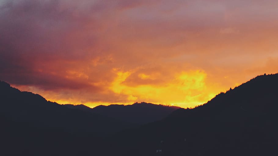 germany, pfronten, meilingen, mountain, silhouette, beauty in nature HD wallpaper
