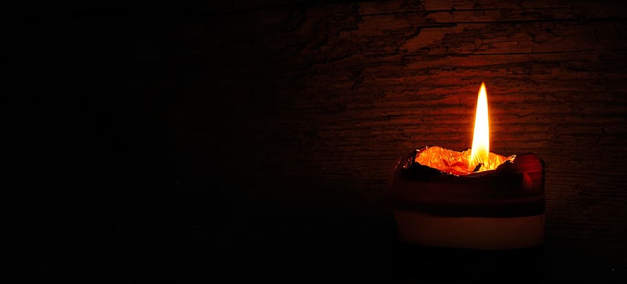 fire, burn, candle, dark, light, burning, flame, heat - temperature HD wallpaper