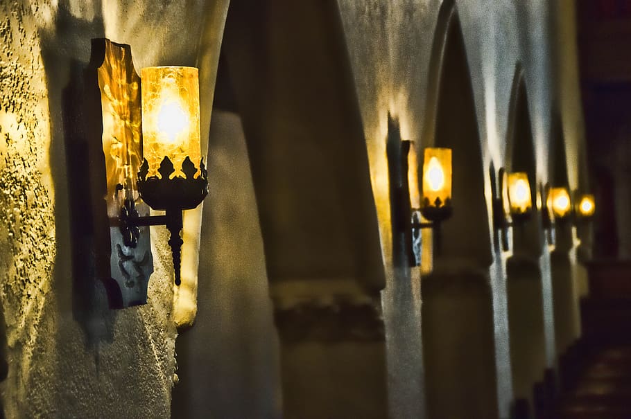 lamp, light, lantern, dark, effect, electronic, illuminated HD wallpaper
