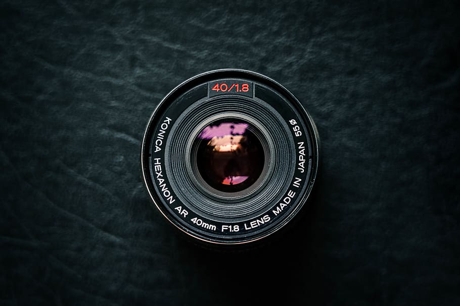 Camera Lens On Black Surface, electronics, equipment, technology HD wallpaper