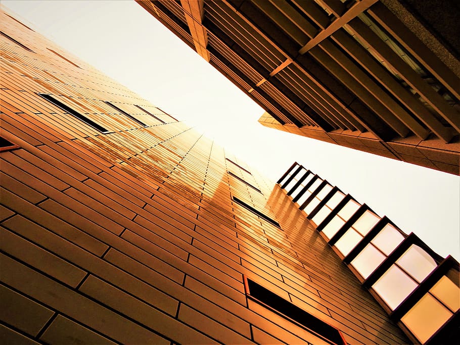 Low-angle Photography of High-rise Building, architectural design HD wallpaper