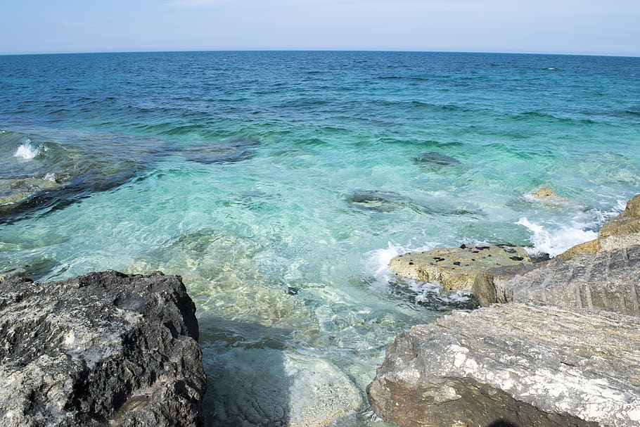 italy, savelletri, sea, water, horizon, horizon over water HD wallpaper