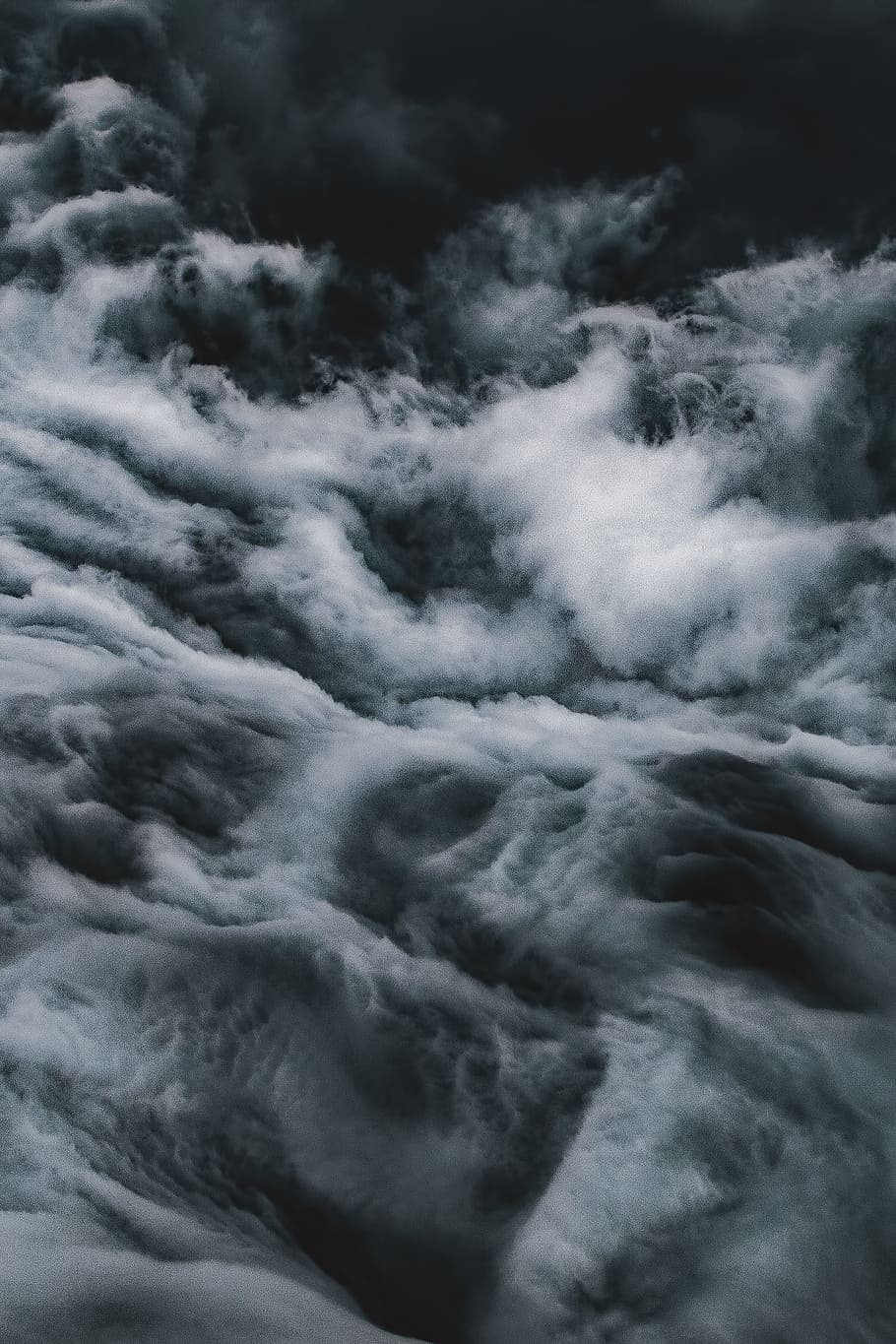 gray clouds painting, sky, black and white, nature, outdoors HD wallpaper