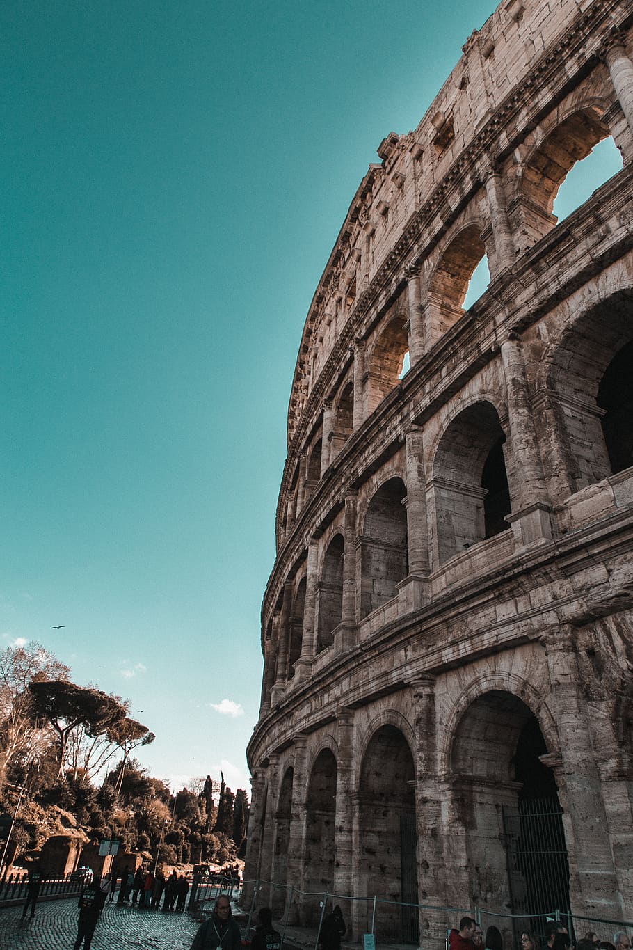 Coliseum, Rome, amphitheater, ancient, arch, architecture, building, HD wallpaper