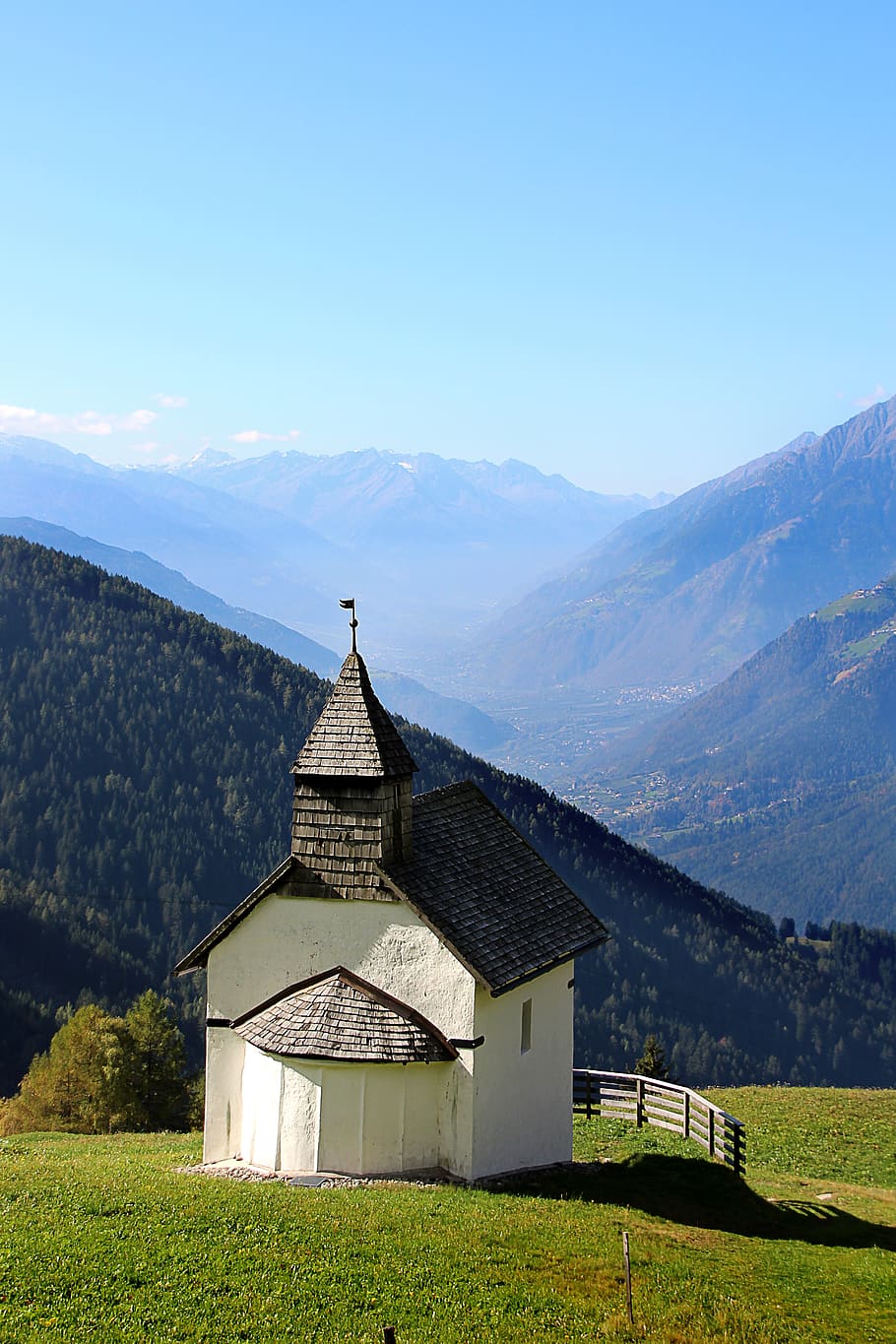 chapel, mountain, mountains, alpine, church, nature, landscape HD wallpaper