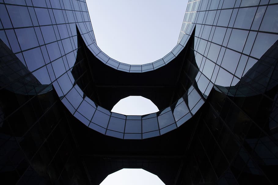 low-angle view of building, architecture, low angle view, built structure HD wallpaper