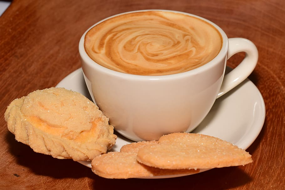 White Ceramic Cup, caffeine, cappuccino, coffee, drink, food HD wallpaper