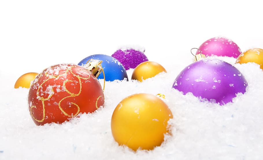 ball, bauble, balls, baubles, christmas, close-up, closeup HD wallpaper