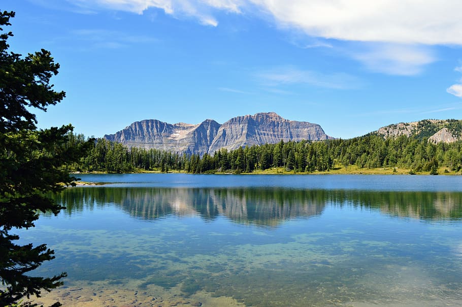 mountain, lake, canada, peace, solitude, water, beauty in nature HD wallpaper