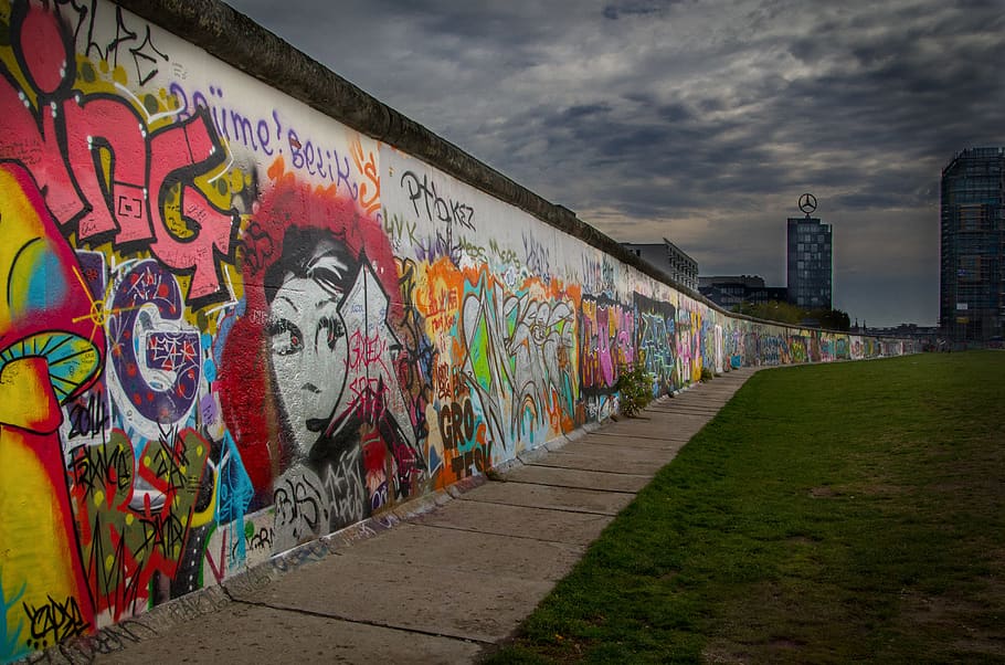 berlin, berlin wall, graffiti, germany, mural, communism, travel, HD wallpaper