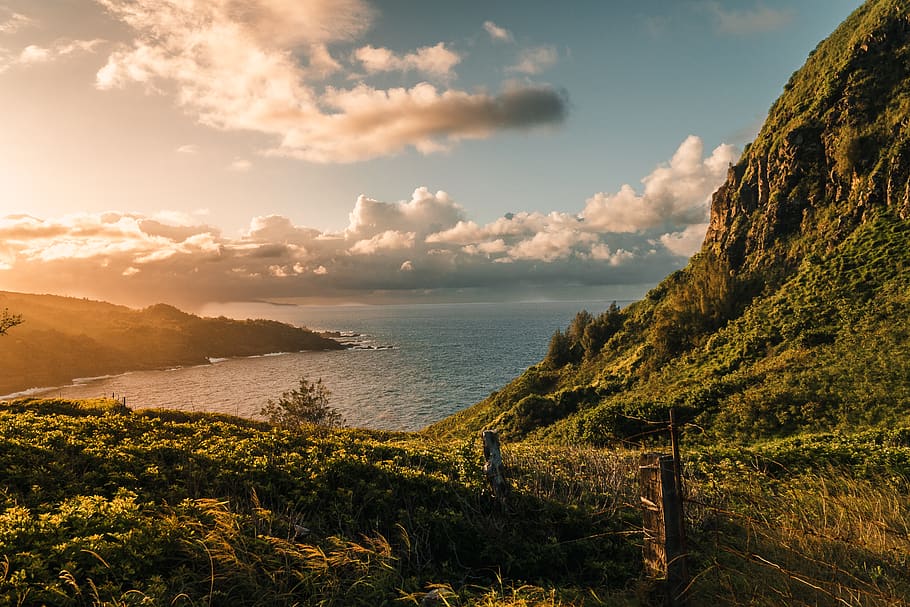 united states, kahakuloa head, sky, sea, cloud - sky, water HD wallpaper