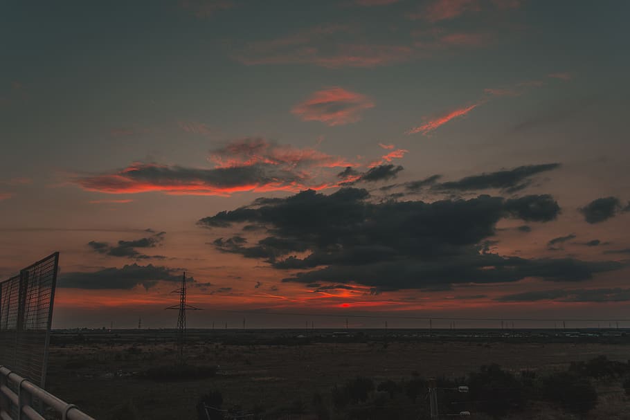 nature, outdoors, sunset, dawn, sky, dusk, red sky, sunrise HD wallpaper