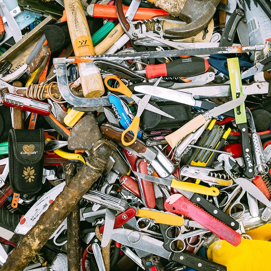 assorted-type hand tool lot, large group of objects, choice, full frame HD wallpaper