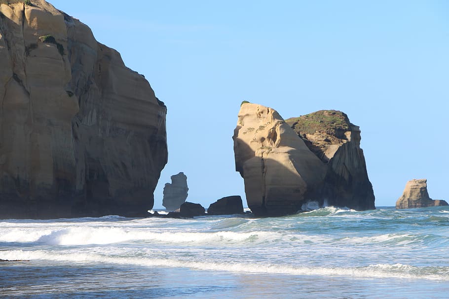 beach, rocks, sea, water, coast, nature, landscape, stones HD wallpaper