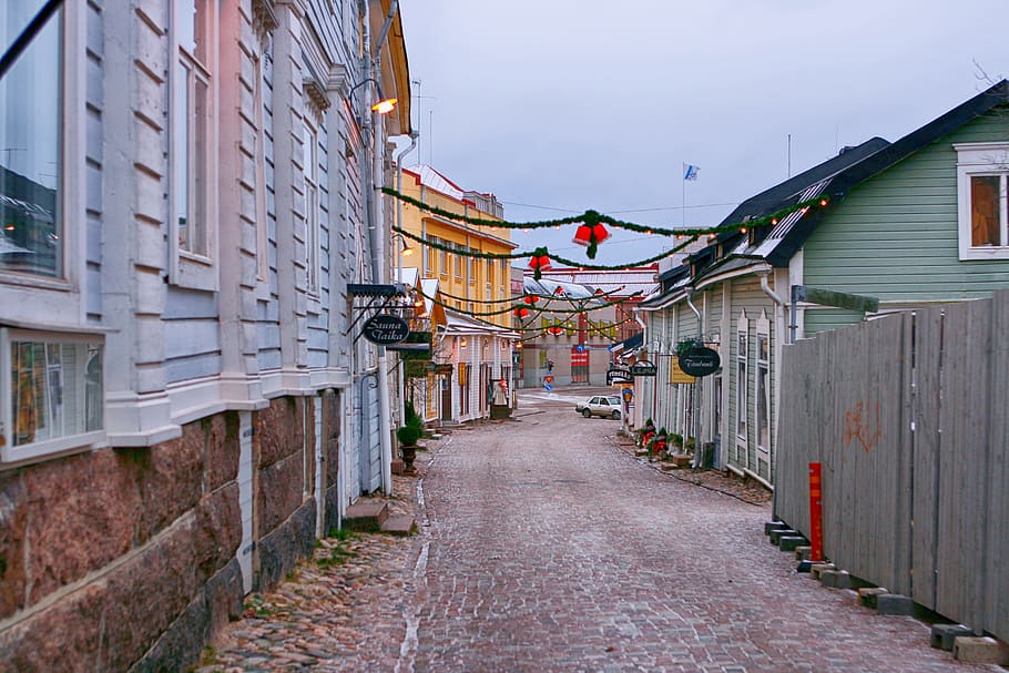 ancient, city, cobble, destination, europe, facade, finland HD wallpaper