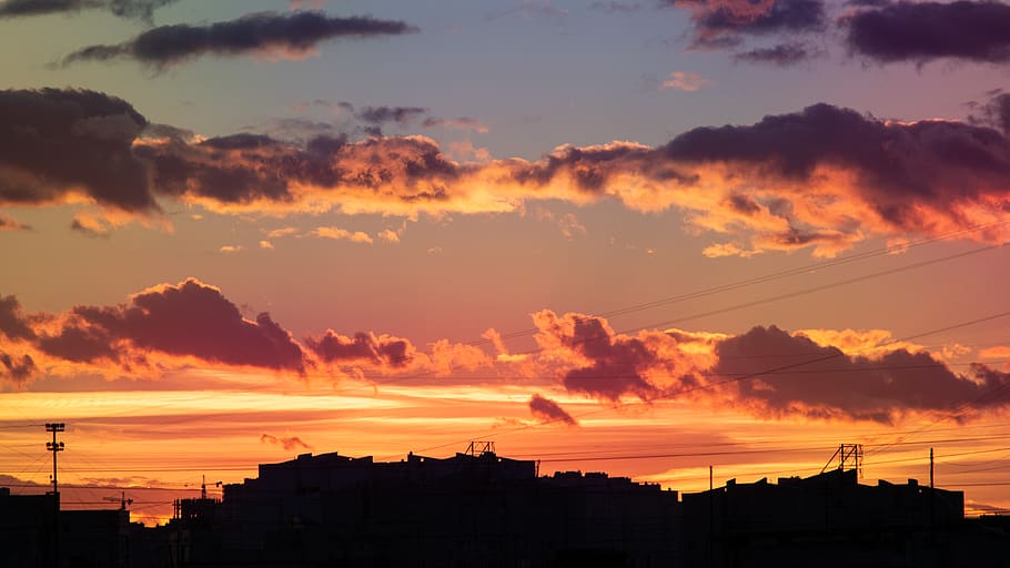 ukraine, kyiv, sunset, sky, cloud - sky, silhouette, beauty in nature HD wallpaper