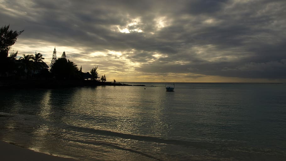 mauritius, tramonto, sky, water, cloud - sky, sunset, sea, beauty in nature HD wallpaper
