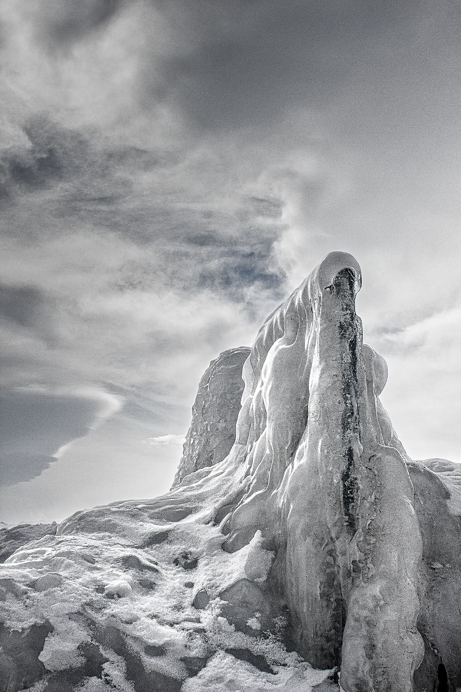 water, cold, winter, ice, cloud - sky, beauty in nature, scenics - nature HD wallpaper