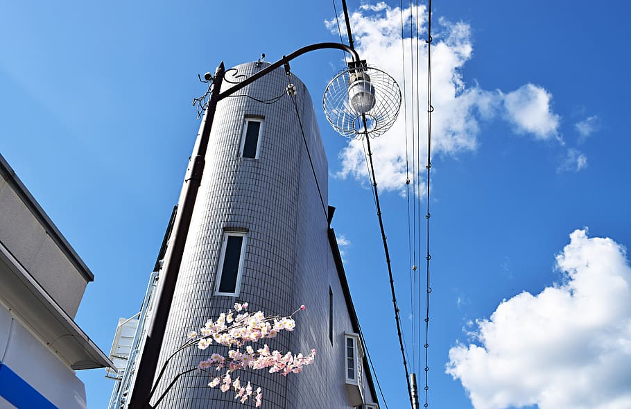 japan, low angle view, sky, building exterior, built structure HD wallpaper
