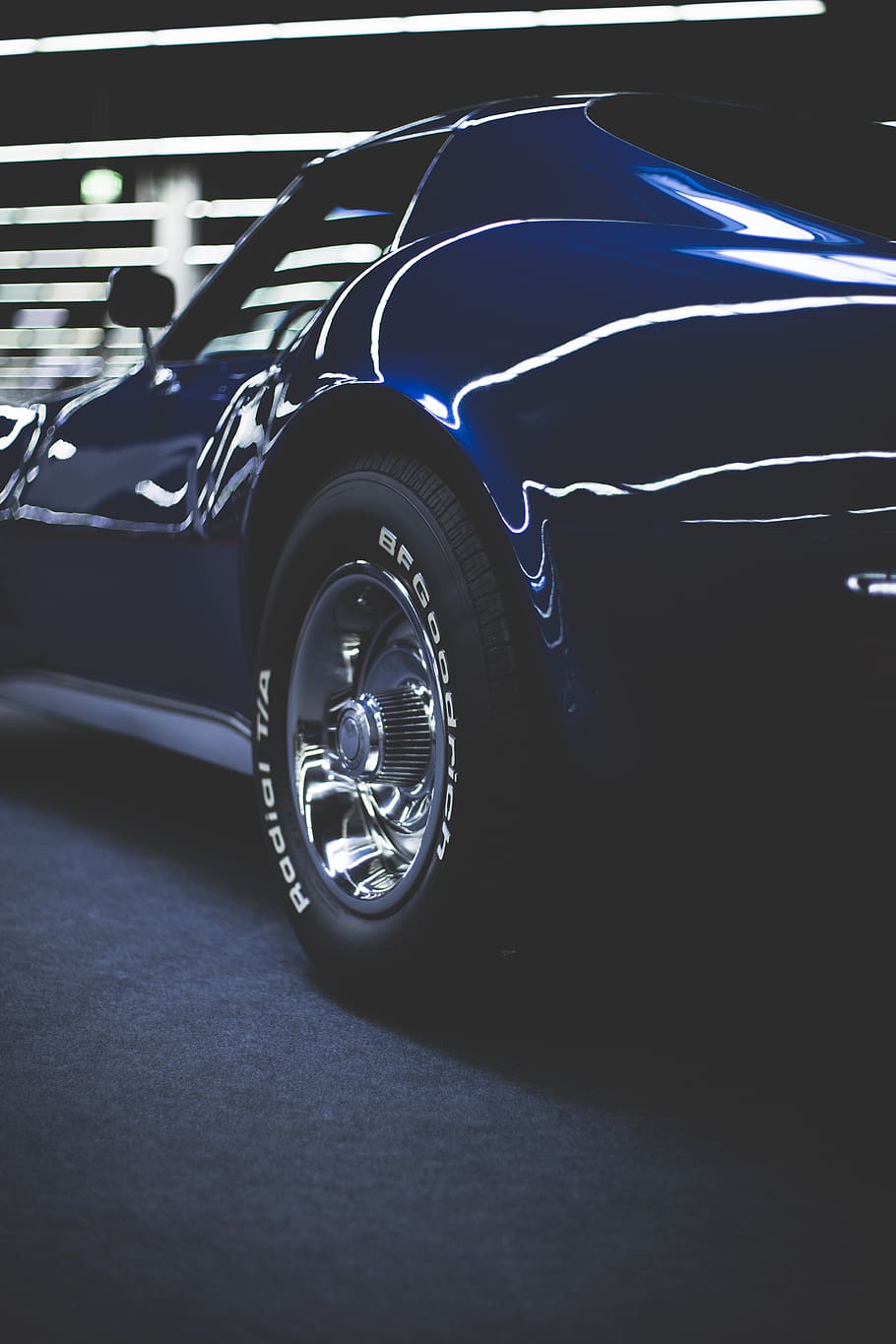 blue coupe on gray concrete pavement, car, vehicle, automobile, HD wallpaper