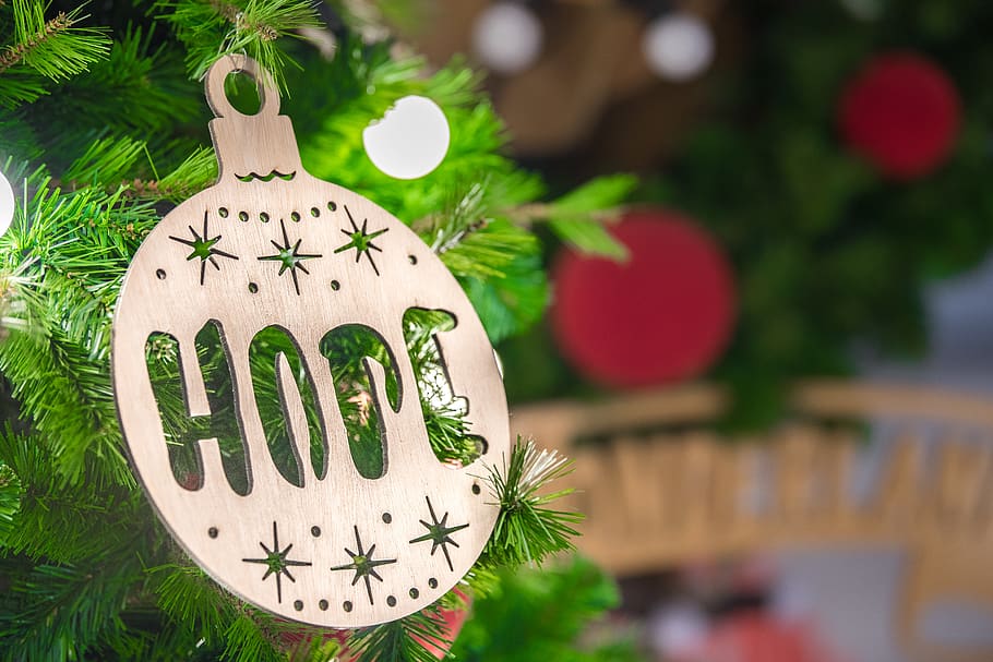white hope bauble, holiday, family, vacation, season, gift, present HD wallpaper