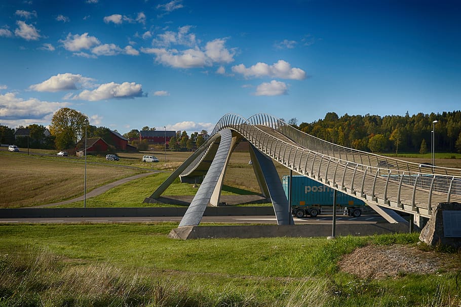 bridge, landscape, architecture, built structure, sky, cloud - sky HD wallpaper