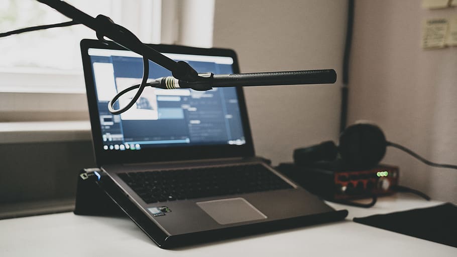 turned on black laptop computer, technology, communication, connection HD wallpaper