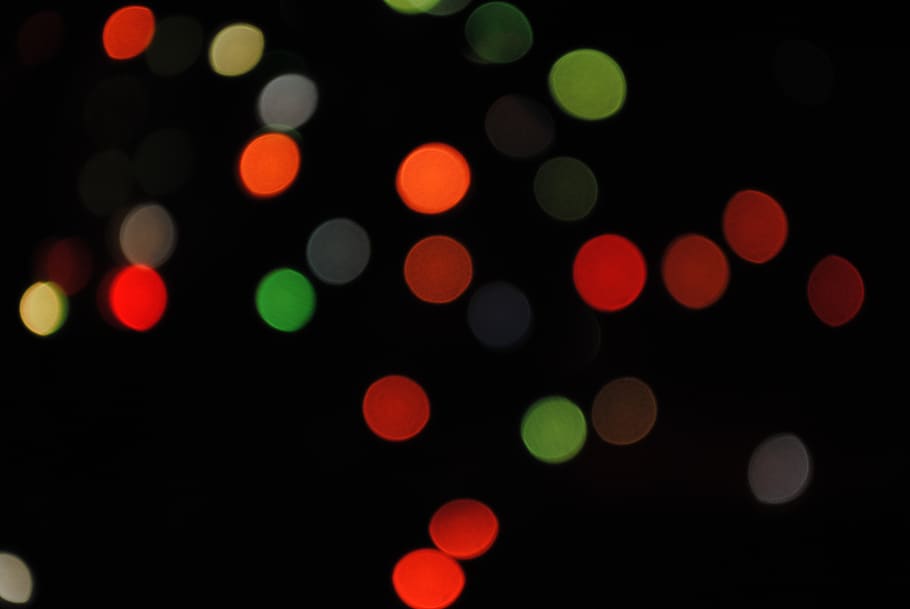 bokeh, efect, defocused, illuminated, black background, abstract HD wallpaper