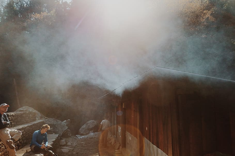 steam, smoke - physical structure, architecture, day, built structure HD wallpaper