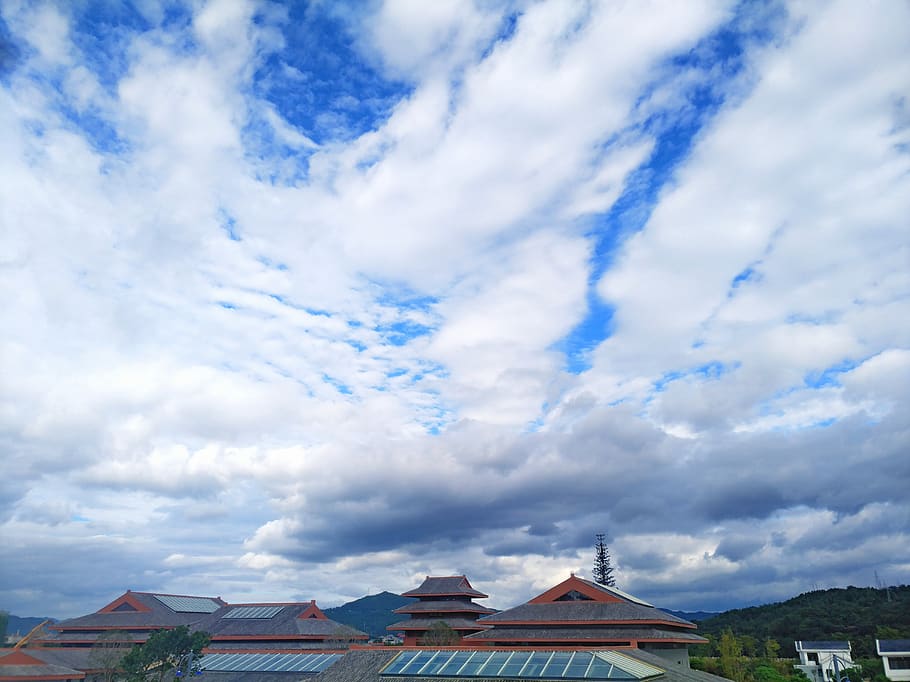 cloud - sky, architecture, built structure, building exterior HD wallpaper