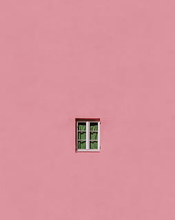 Window On Pink Wall, building, architecture, pink color, copy space HD wallpaper