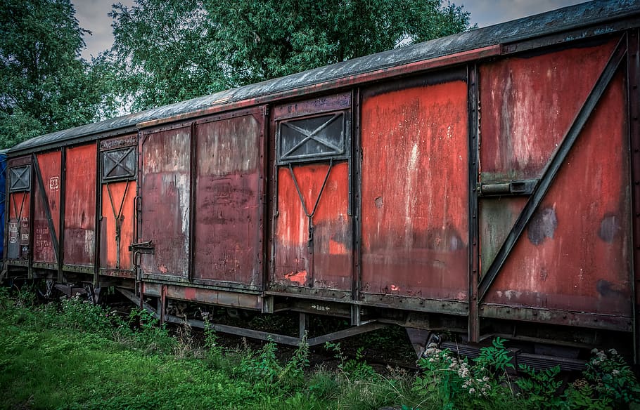 train, dare, wagon, old, metal, railway, traffic, transport HD wallpaper
