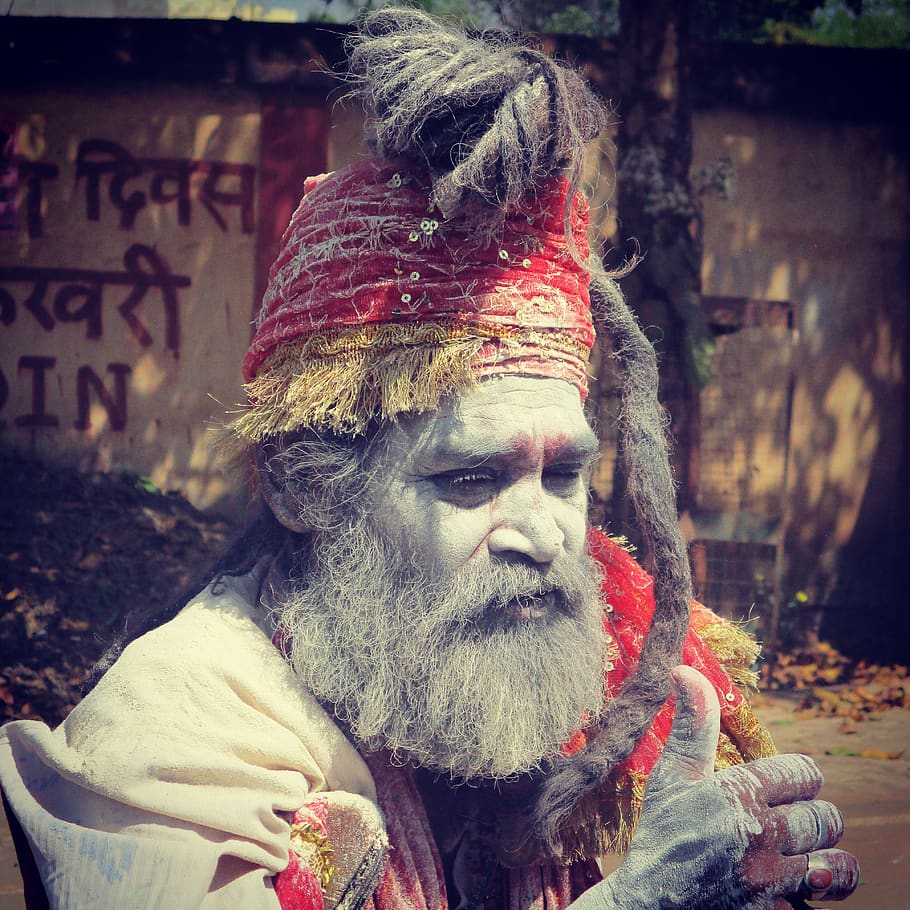 face, person, human, apparel, clothing, dumka, india, beard HD wallpaper