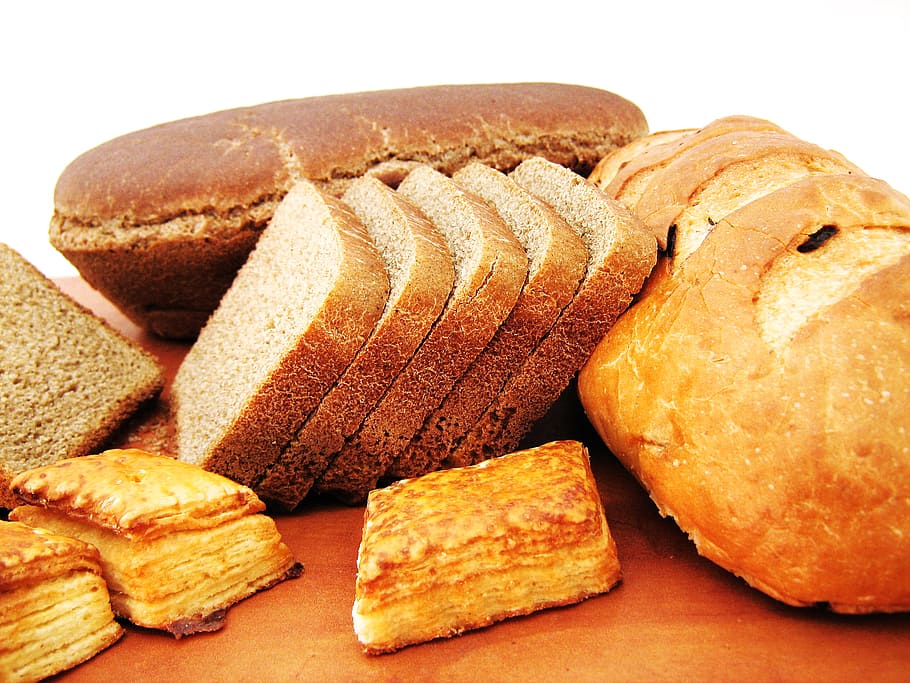 bread, food, meal, bun, buns, nobody, snack, breakfast, bakery