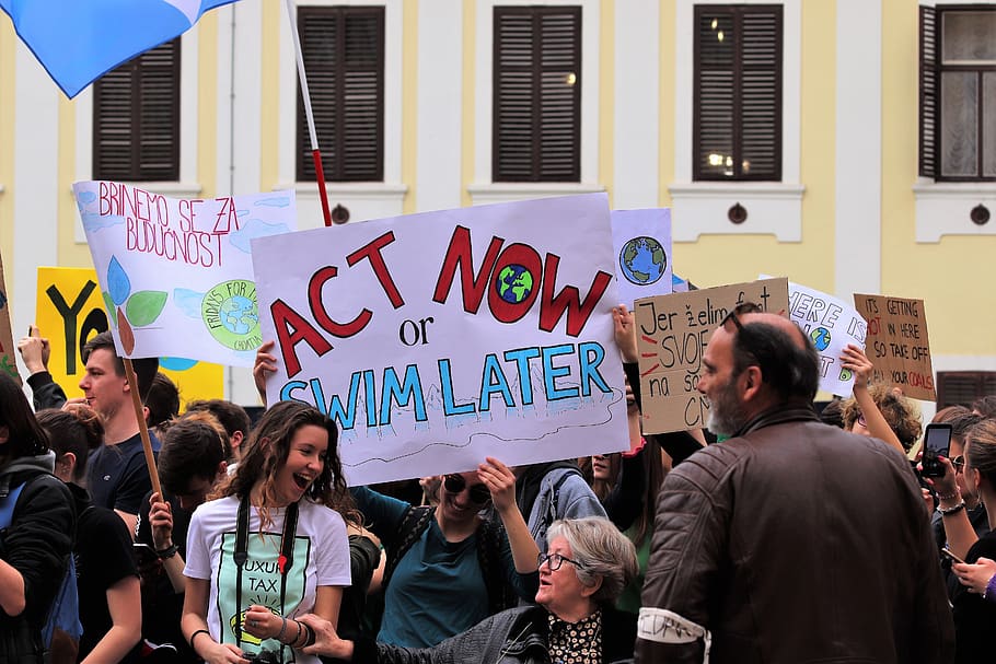 school strike 4 climate, demonstrations, zagreb, youth for better world, HD wallpaper