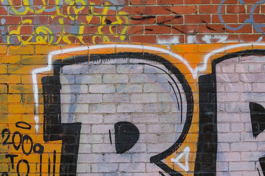 graffiti wall art, painting, mural, brick, modern art, handrail HD wallpaper