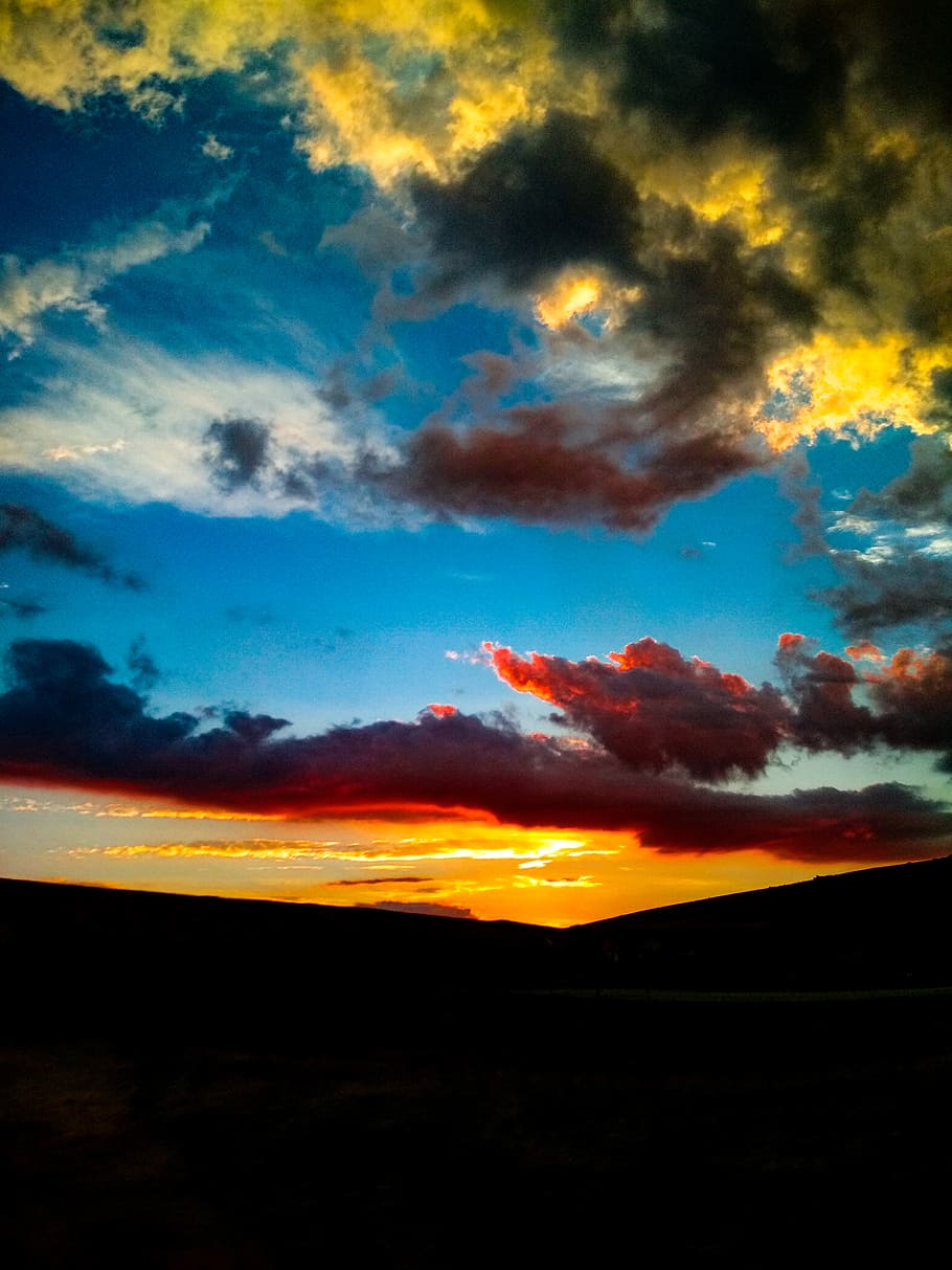 sky, skyscraper, cloudscape, sunset, nature, skyline, cloudy HD wallpaper