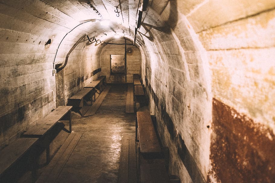 Underground German Bunker, abandon, abandoned, alliance, architecture, HD wallpaper