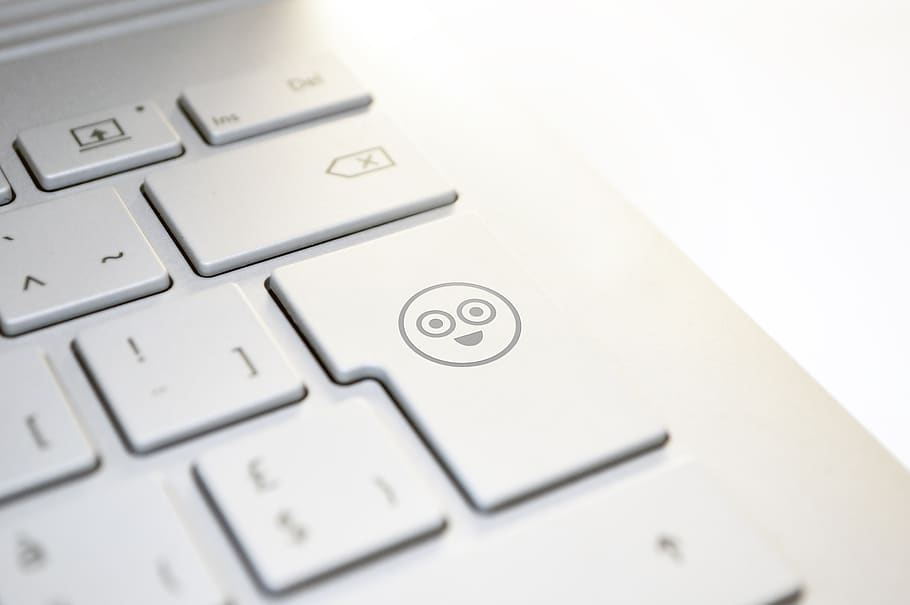 smiley, happy, keyboard, enter, button, grey, positive, yes HD wallpaper