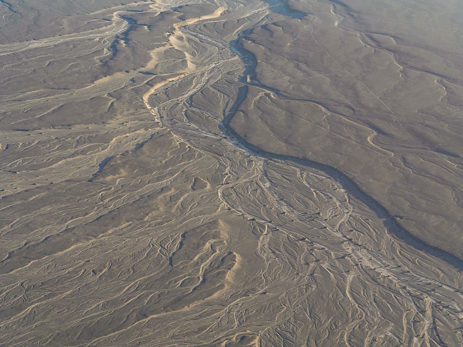 desert, river, watercourse, dehydrated, sand, sand desert, drought