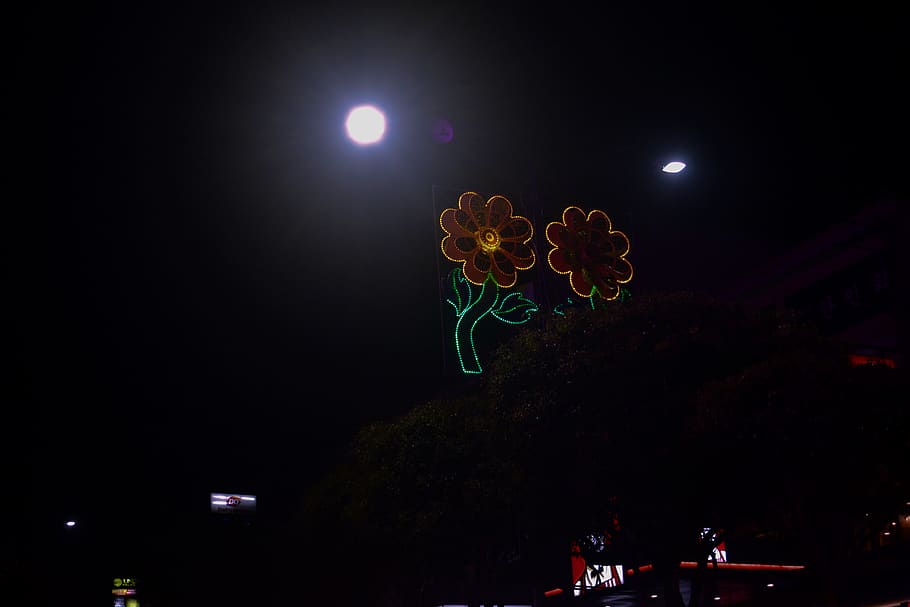 philippines, baguio, session road, night, stores at night, city HD wallpaper