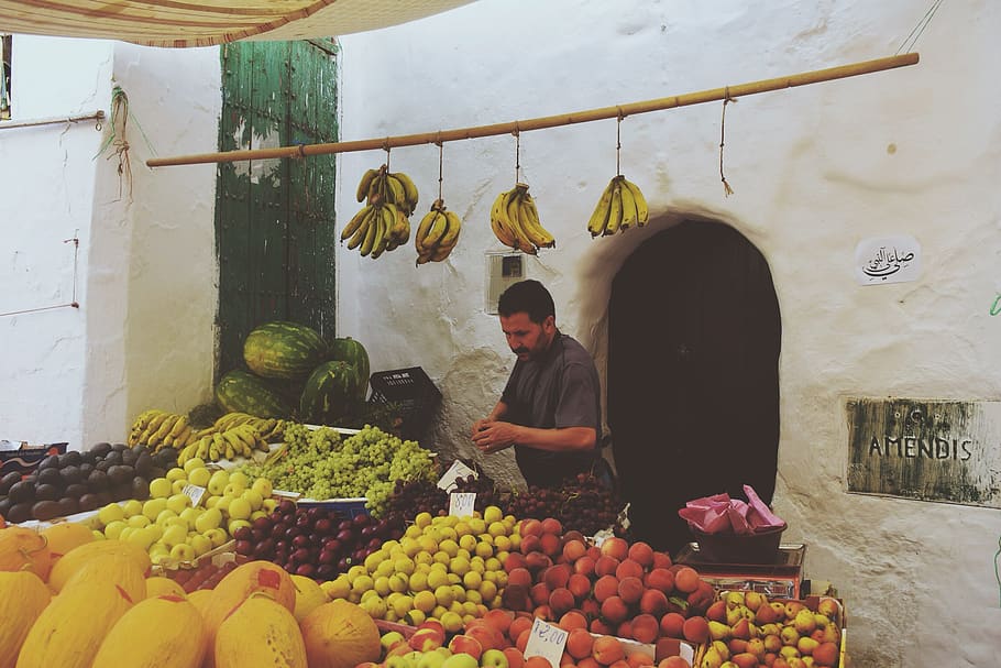 ouled khellouf, morocco, food, fruit, food and drink, market HD wallpaper