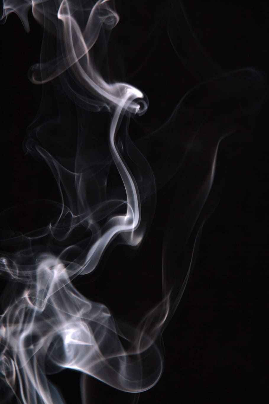 smoke, background, black, white, graphic, hot, isolated, curve HD wallpaper