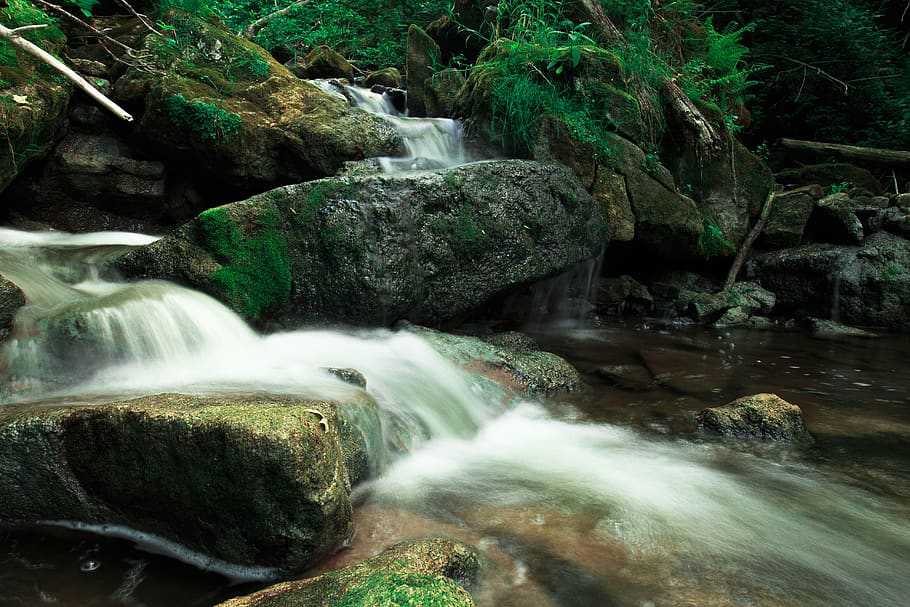 canada, limehouse, limestone, moss, water, longexposure, waterfall HD wallpaper
