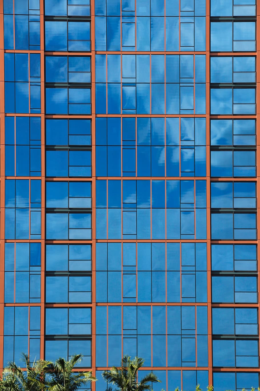 facade, skyscraper, glass, geometric, window, modern, contemporary HD wallpaper