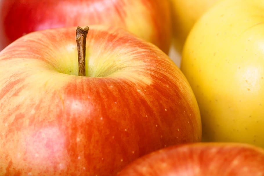 apple, close-up, closeup, diet, dieting, eating, food, fresh HD wallpaper