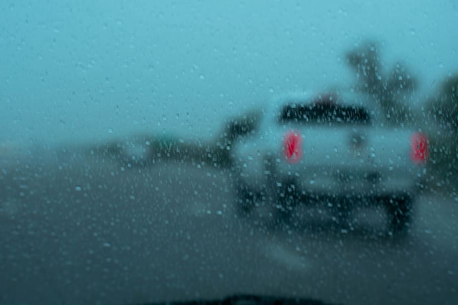 white car, wet, glass - material, mode of transportation, window HD wallpaper